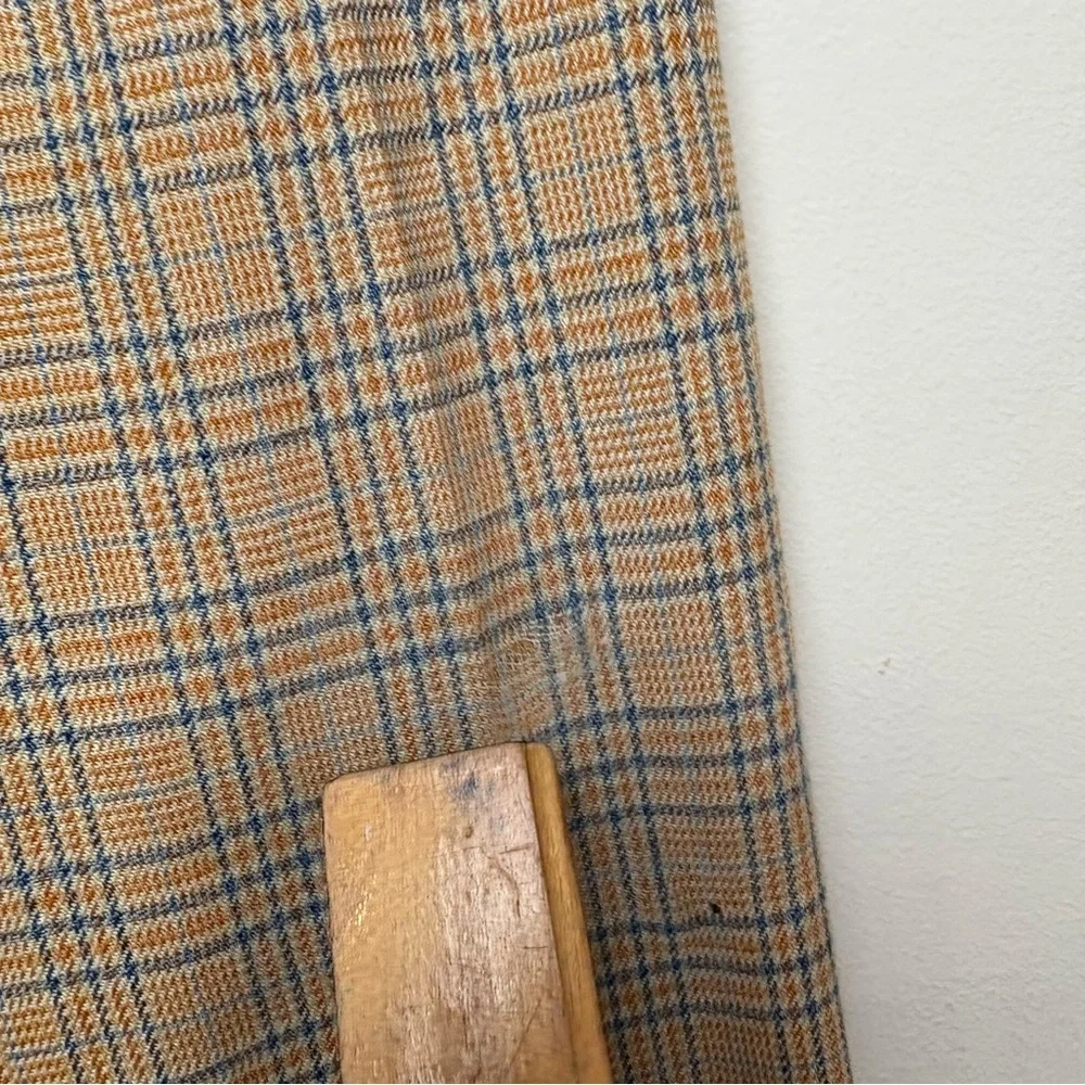 Sears & Roebuck Perma Prest Pants Slacks Plaid Tan Boys Size 6 Vintage 1960s 70s